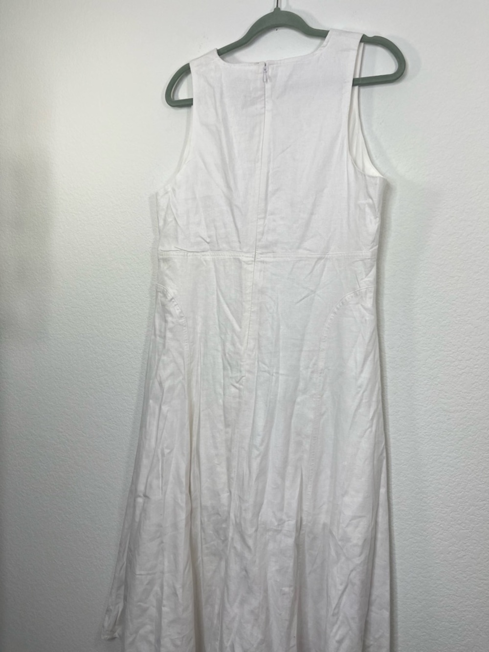 Banana Republic Factory linen blend Seamed Midi Dress size 14 - Picture 5 of 9